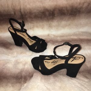 American Rag black suede heels